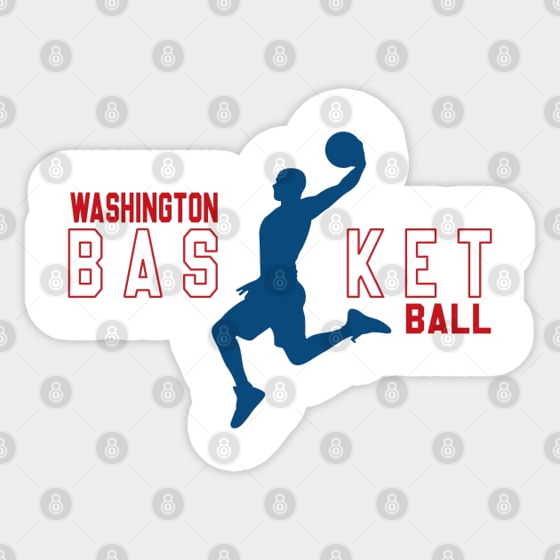 Washington Basketball Slam Dunks Sticker by Cemploex_Art